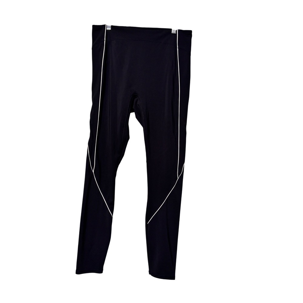 Fabletics Motion365+ Womens Black White Contrast Piping Leggings